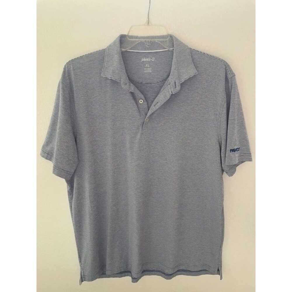 johnnie-O Menβs Striped Performance Golf Polo Shirt - Size XL